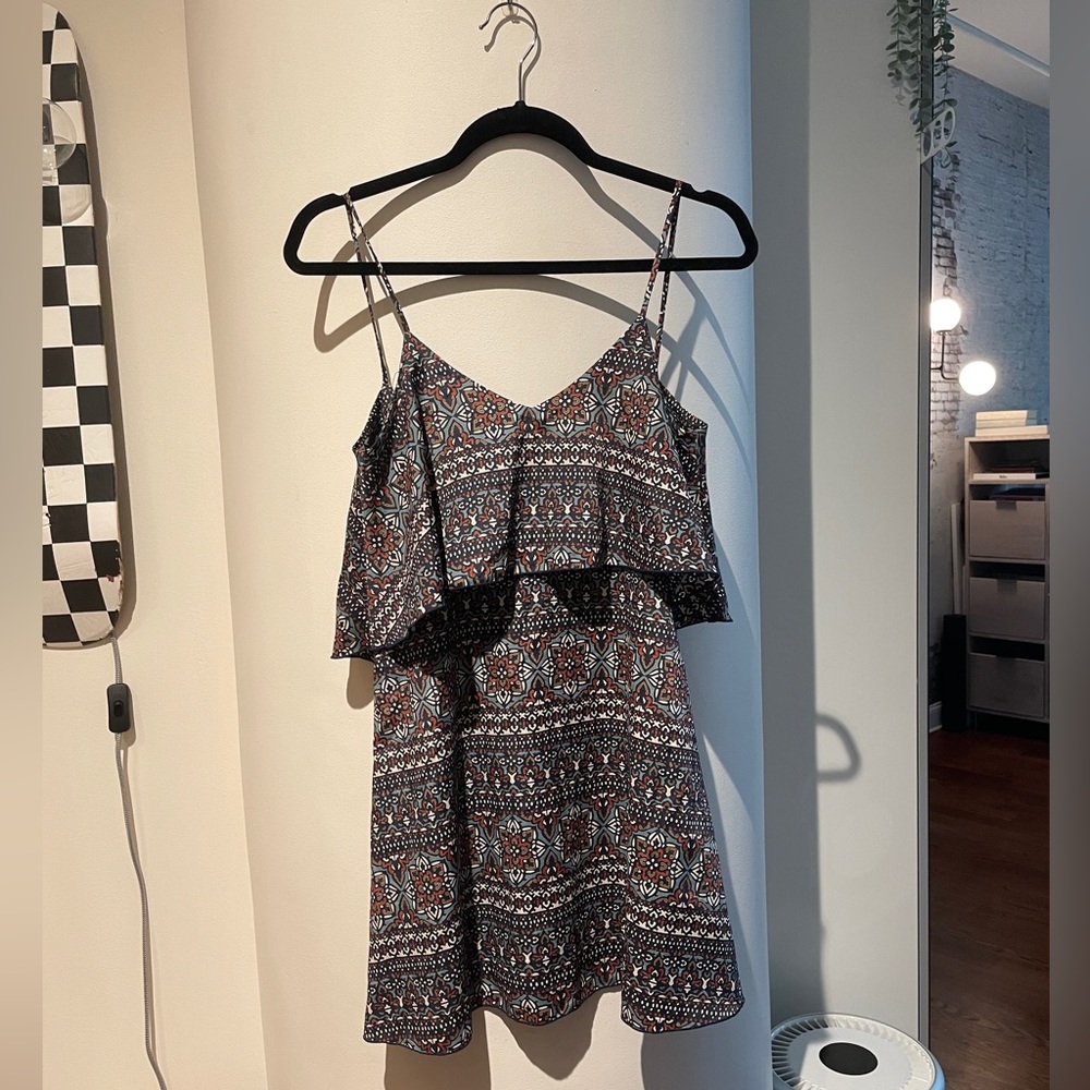 Planet Blue Blu Moon pattern mini dress sun dress